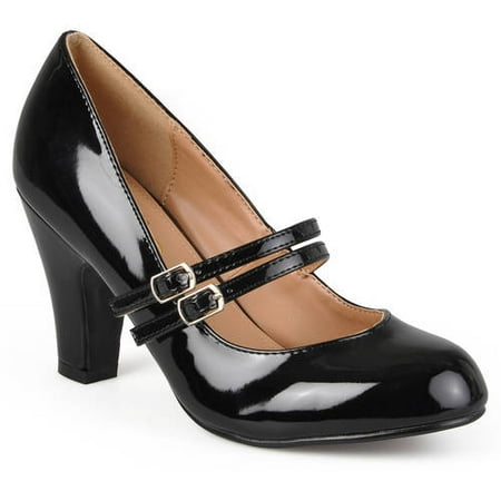 Brinley Co. Women's Medium and Wide Width Mary Jane Patent Leather