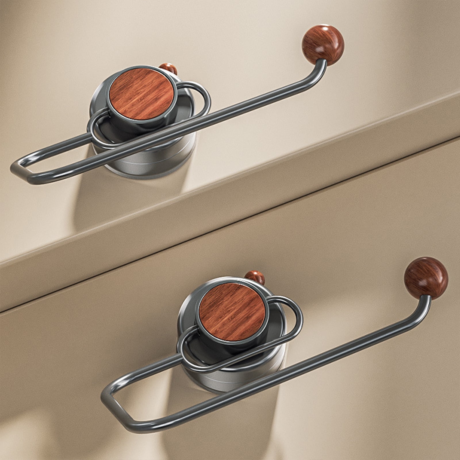 JilgTeok 2 Packs Vintage Toilet Paper Roll Rack Wall Mounted 180 Degree Rotation Easy Use Suction Cup Paper Towel Holder for Bathroom Kitchen Washroom