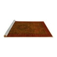 thumbnail image 2 of Ahgly Company Machine Washable Indoor Round Abstract Yellow Modern Area Rugs, 5' Round, 2 of 4