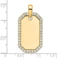 thumbnail image 6 of True Origin 14K Yellow Gold Men's 1 carat Lab Grown Diamond VS/SI D E F Dog Tag Pendant - 30mm, 6 of 7
