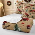 thumbnail image 4 of Erosebridal Christmas Truck Bed Spread Queen 3pcs,Merry Holiday Queen Coverlet Set,Brown,1 Quilt and 2 Pillowcases, 4 of 7