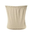 thumbnail image 3 of Tube Top for Women, Sleeveless Strapless Solid Color Summer Top, Polyester Casual Fit, Regular Length, Hand Wash Cold, 3 of 5