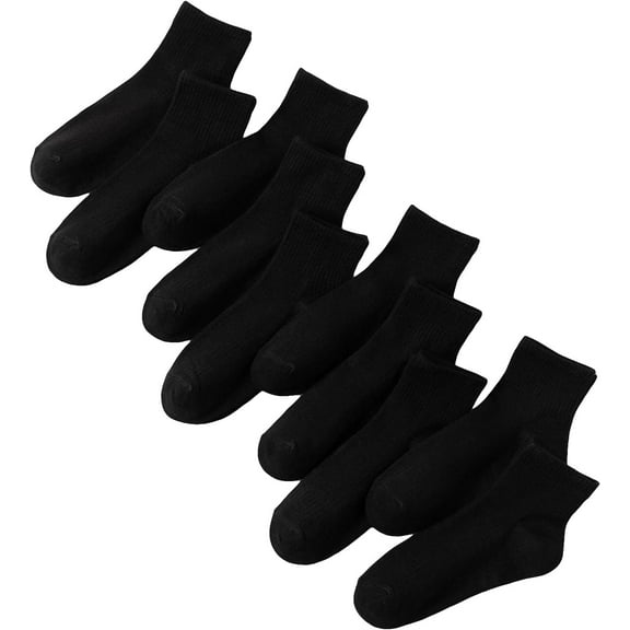 Zhengup Women's 10 Pairs Ankle Socks Soft Solid Crew Socks Running Socks