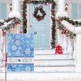 thumbnail image 4 of Hello Winter Snowflake Garden Flag 12.5x18 Double Sided Blue Snow Winter Holiday Yard Outdoor Decorative Flag, 4 of 6