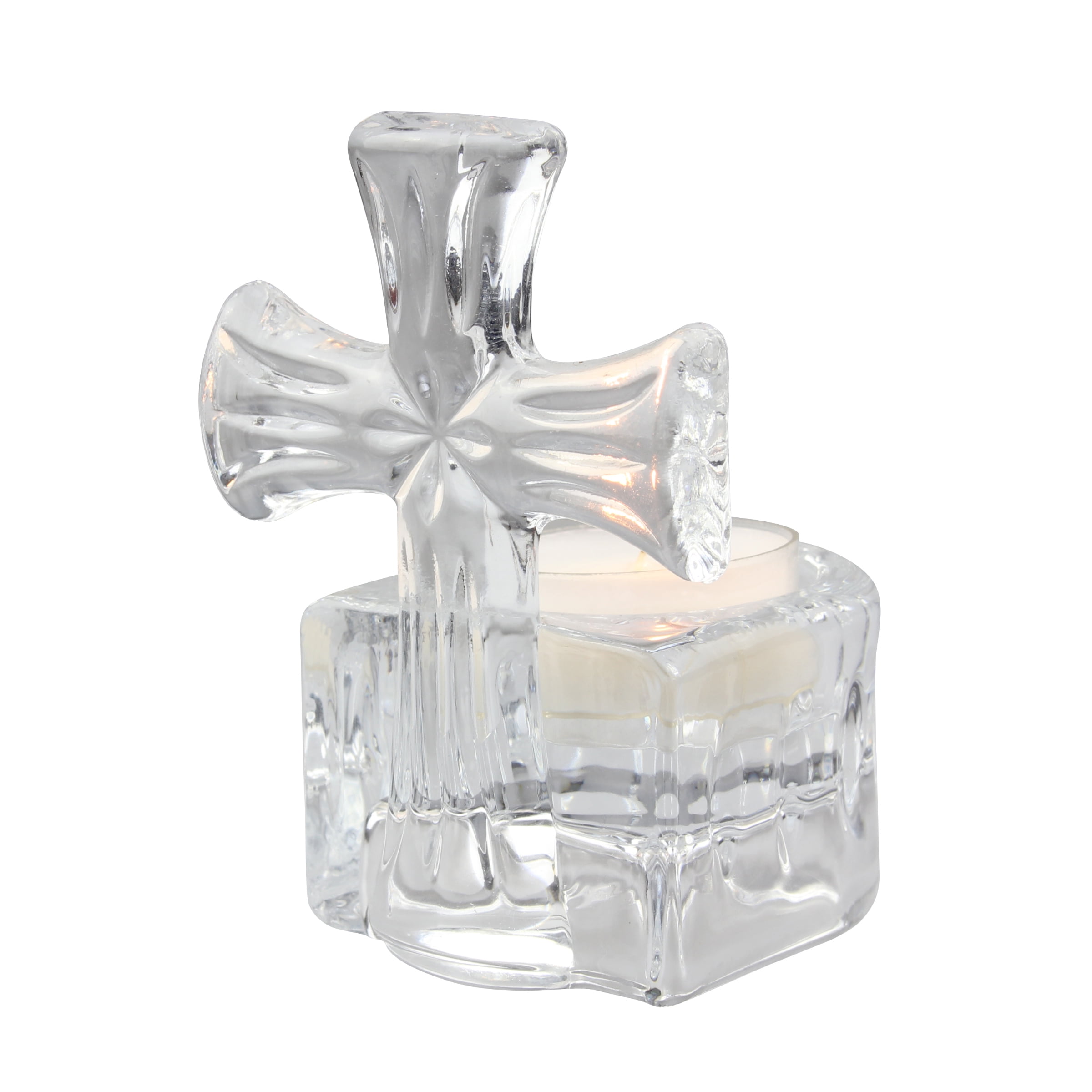 Better Homes & Gardens Religious Crystal Cross Tealight Candle Holder