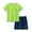 Green, variant on SGFCWSX Boys 2 Piece Outfit, Quick Dry Athletic Crew Neck Short Sleeve T-Shirt and Elastic Waist Shorts Blue Size 8
