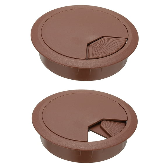 3 Inch Desk Grommet, 2Pcs Cable Grommet Wire Management Cable Hole Cover, Brown