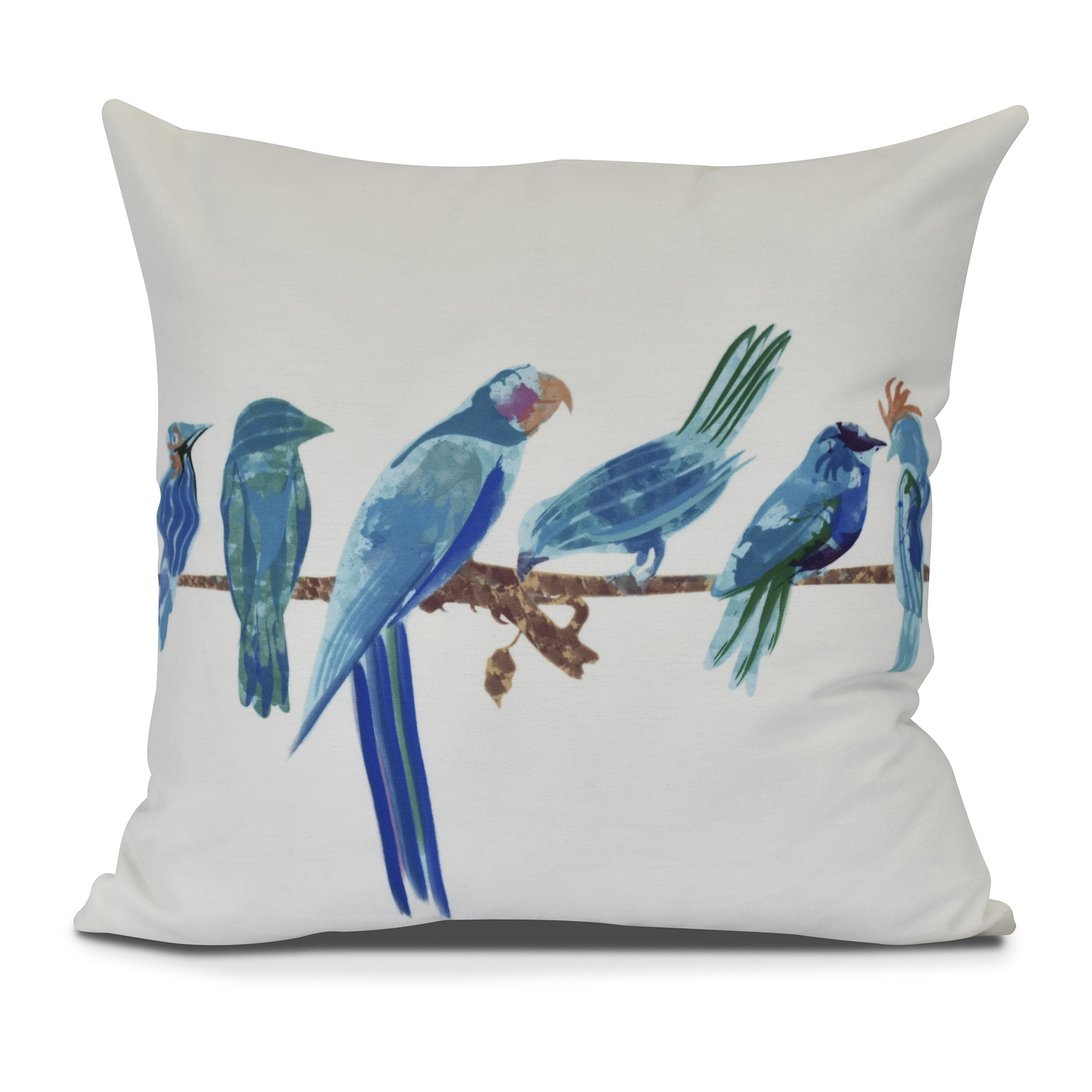 Simply Daisy, Morning Birds Animal Print Outdoor Pillow