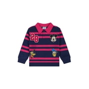 Mickey Mouse Toddler Boy Navy Long Sleeve Rugby Shirt, Sizes 12M-5T
