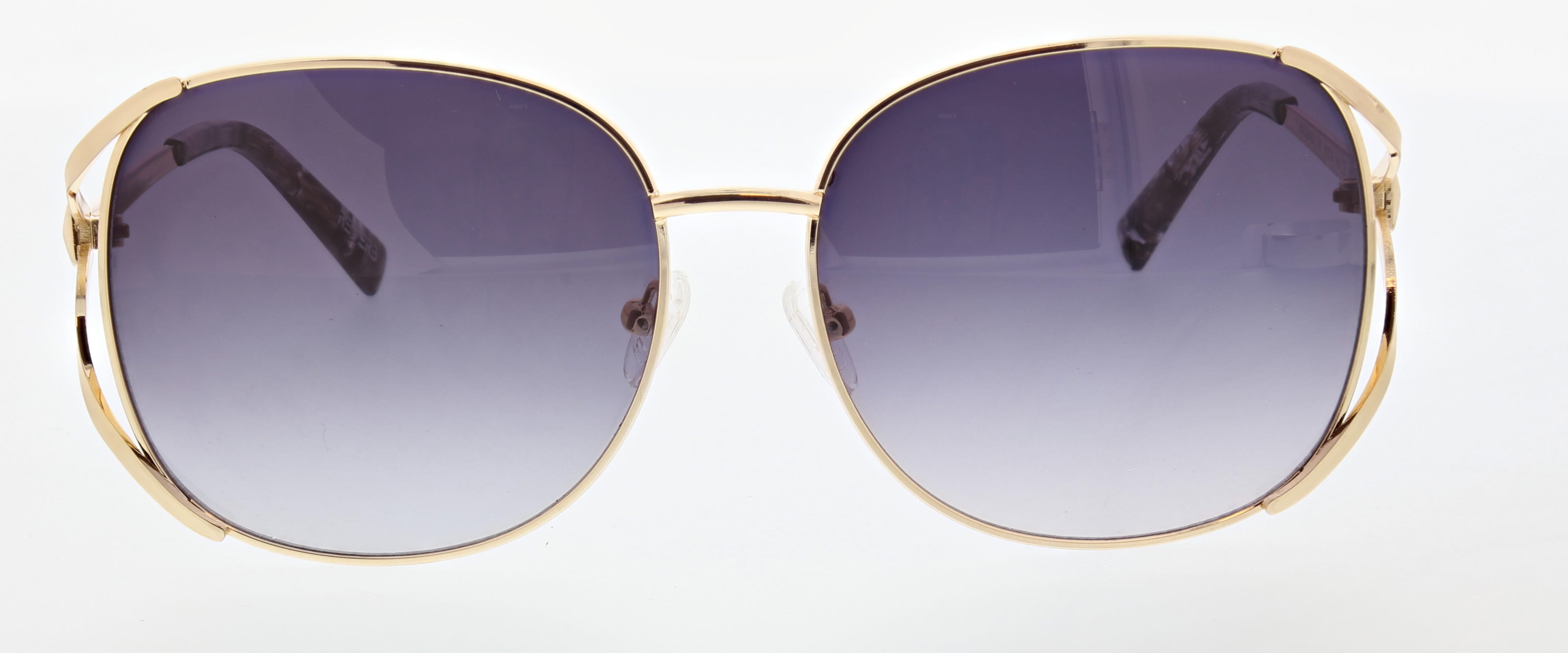 Reverb Women's Vented Square Prescription Fashion Sunglasses, RVLOS4000, Gold, 61-16-140, with Case