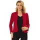thumbnail image 1 of AllegK ChaqueDe Traje De ChaqueElástiCon Cuello De SolaPaOficiDe Trabajo PaMujer Rojo M, 1 of 4