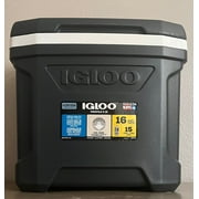 Igloo 16qt Ice Chest Water Cooler with Bail Handle, Jet Carbon