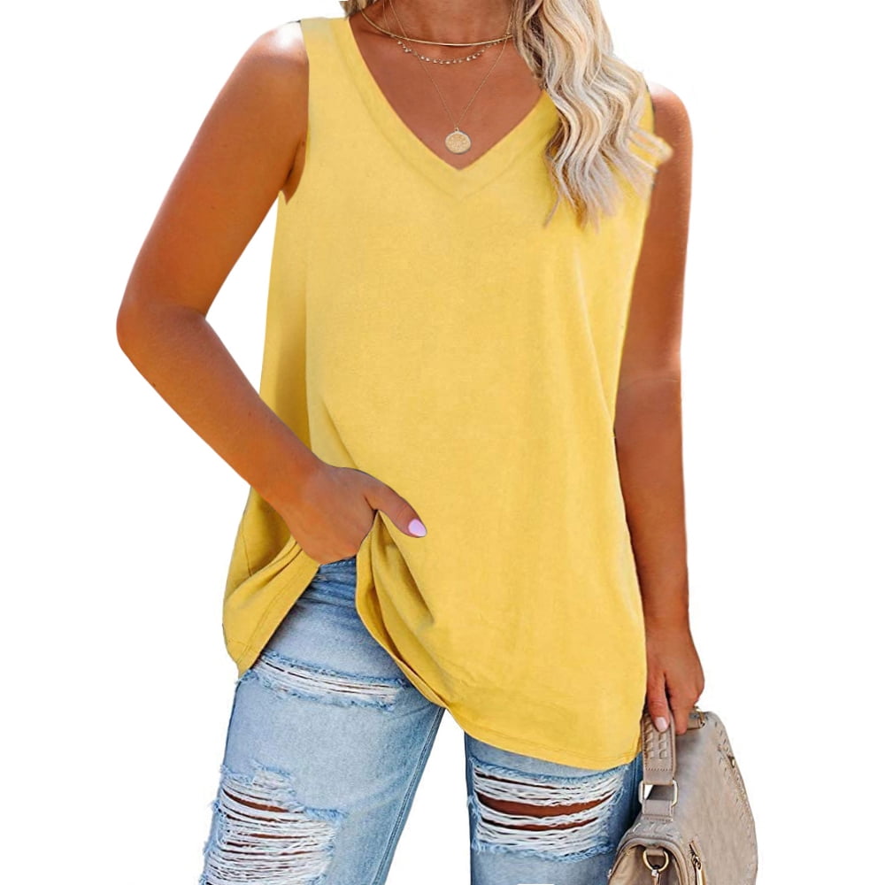 Plnotme Women s Plus Size Classic V Neck Tank Tops Summer Sleeveless plnotme-women-s-plus-size-classic-v-neck-tank-tops-summer-sleeveless