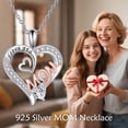 thumbnail image 6 of Mom Necklace 925 Sterling Silver Mother Neckalce Pendant Mom Daughter Pendant Jewelry Birthday Gifts for Mom Grandma Wife Daughter, 6 of 6