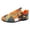 Orange, variant on Rokment Retro Color Block Low Top Fashion Sneakers for Men Casual Breathabe Mesh Leather Patchwork Lace up Walking Tennis Flat Skate Shoes Black Size 7.5