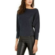 Thalia Sodi Women's One Shoulder Sweater Blue Size Small