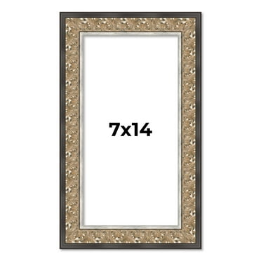 7x14 Frame Silver Real Wood Picture Frame Width 1.75 Inches | Interior Frame Depth 0.5 Inches |