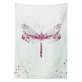 thumbnail image 3 of Ambesonne Abstract Art Tablecloth Rectangular Table Cover, Flying Dragonfly, 60"x84", Purple Yellow, 3 of 4