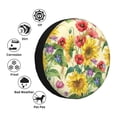 thumbnail image 5 of Easygdp Sunflower Cornflower Poppy Automobile Tire Dust Cover, 14-17in Spare Tire Cover Universal Fit for Trailer, Car, Truck, SUV, Jeep - 17 inch, 5 of 9