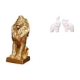 thumbnail image 1 of Figuras majestuosas de león y , esculturas de mesa únicas, adornos decorativos para la oficina, el hogar, la estantería, la entrada, el dormit, 1 of 8