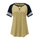 thumbnail image 4 of Camiseta informal de manga corta con cuello redondo y estampado para mujer, 4 of 5