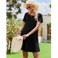 thumbnail image 4 of EKOUAER Women Nightgown Plus Size Nightshirt for Women Comfy Nightdress with 2 Pockets, 4 of 6