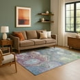 thumbnail image 7 of Addison Rugs Mayfield Premium Machine Washable Transitional Abstract Blue Rectangle Rug, 3' x 5', 7 of 7