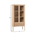 thumbnail image 6 of Samantha Modern Fluted Glass Bookshelf Cabinet, Coastal Oak, 6 of 16