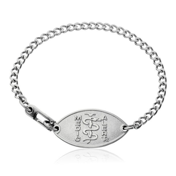 MedicAlert Foundation Petite Medical Alert ID Bracelet, Stainless Steel