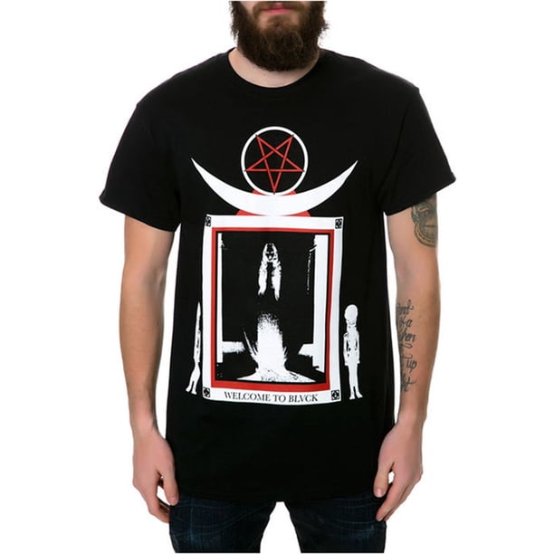 Black Scale - Camiseta con gráfico de bienvenida para hombre, color negro, pequeña