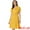 Yellow, variant on DARING DIVA Notched Lapel V-Neck Above Knee Elastic Waist Shirt Dress S Khaki
