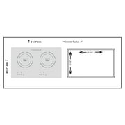 True Induction TI-2B Built-in UL858 Certified, 23-inch Dual Induction Cooktop 1750W Glass-Ceramic Top