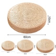 thumbnail image 7 of Thehsnt Tatami Cushion Natural Straw Hand Woven Meditation Japanese-style Household Padded Round Pouf for Garden, 7 of 7