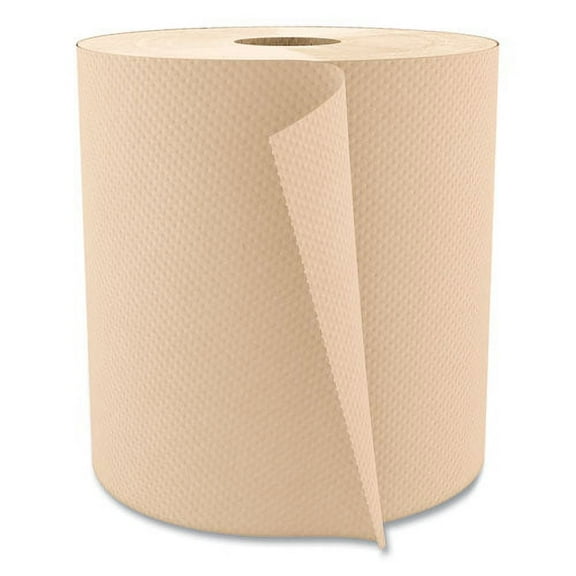 Hardwound Paper Towels, Nonperforated 1-Ply Natural, 800 Ft, 6 Rolls/carton | Bundle of 2 Cartons