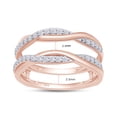 thumbnail image 4 of AFFY 0.25CT Moissanite Diamond Criss Cross Infinity Ring Guard Enhancer for Women 14K Rose Gold over Silver-10, 4 of 5