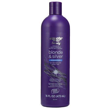 Equate Beauty Blonde & Silver Shampoo, 16 fl oz (Best Toning Shampoo For Blonde Hair)
