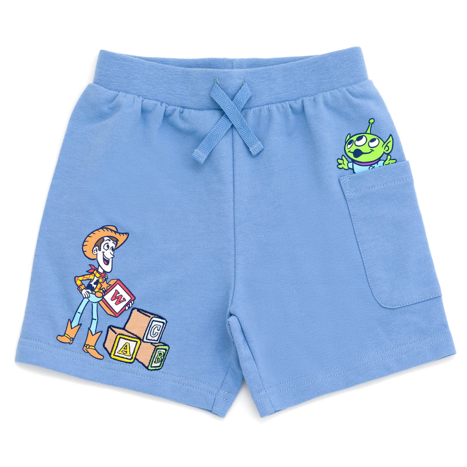 Disney Toy Story Woody Buzz Lightyear Alien T-Shirt and French Terry Shorts Outfit Set Newborn to Little Kid