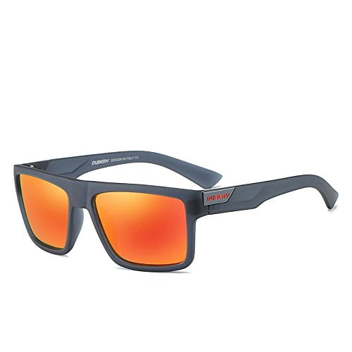 DUBERY Men Sport Polarized Sunglasses Outdoor Driving Fishing Square Glasses New 