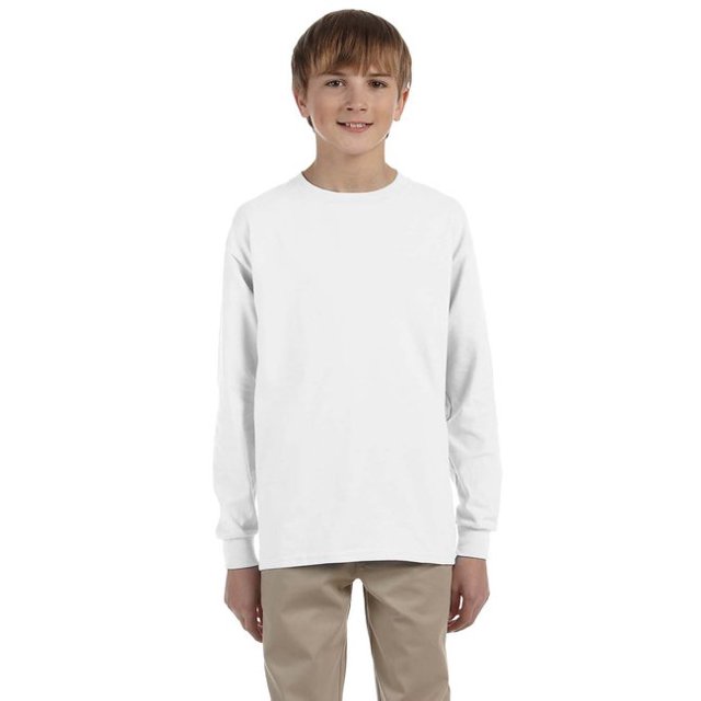 Jerzees T-Shirt à Manches Longues pour Jeunes 5.6 oz. Dri-Power ACTIVE - Blanc - m