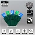 thumbnail image 2 of 70 Premium-Grade LED Blue and Green Christmas Lights, 24' Long-Life Connectable Mini Lights for Tree Holiday Decoration Party, 2 of 5