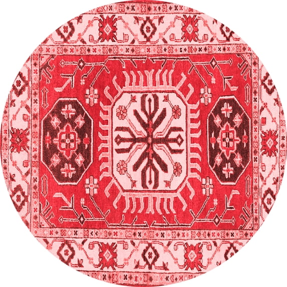 Ahgly Company Indoor Round Persian Red Traditional Area Rugs, 3' Round