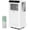 black control panel, variant on 8000 BTU Portable AC, 4-in-1 Cooling/Dehumidify/Fan/Energy Saver, Remote, 24H Timer, Sleep Mode, White