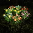 thumbnail image 2 of Cateissary Luces de flores con energía solar Patio Jardín Luz de piso al aire libre Luz solar de hierba rosa al aire libre Iluminación y accesorios azul, 2 of 6