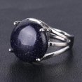 thumbnail image 1 of Perles Rondes pour Femmes Bagues Décontractées pour Doigts Bijoux en Cristal Quartz Violet, 1 of 6