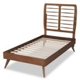 thumbnail image 3 of Baxton Studio Yana Lit Plateforme en Bois Fini Brun Taille Simple, 3 of 9