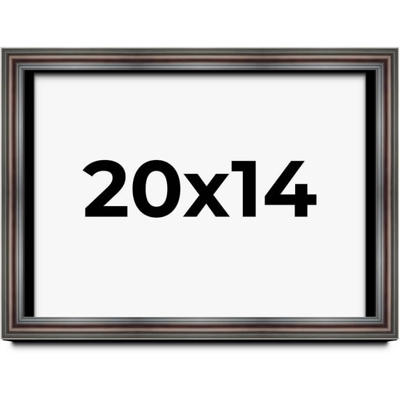 20x14 Shadow Box Frame Brown Cherry | 2.625 Inches Deep Pine Wood Traditional Shadowbox Display