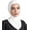 White, variant on Instant Scarf For Women,Muslim Flexible Turban with Buttons Ready to Wear Easy,Chic Sport Jersey Hijab Head Scarf