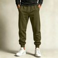 thumbnail image 2 of Afuyipoi Mens Athletic Sweatpants with Pockets Mesh Elastic Bottom Joggers for Men Loose Fit Gym Workout Running Casual Pants Army Green Size M, 2 of 9