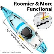 Sea Eagle EZLITE10 Inflatable Kayak - Ultralight, All Woven, Drop Stitch, Rigid, High Performance, 10 Solo Inflatable Kayak- Pro Package