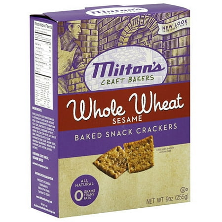 Milton's Whole Wheat Sesame Crackers, 9 oz (Pack of 12)